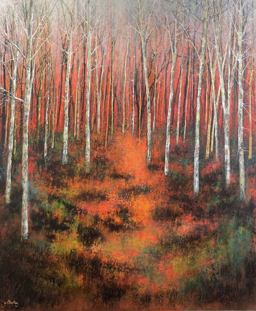 red winter commission 100cm x 120cm